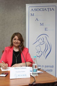 Maria Culescu, presedintele Asociatiei M.A.M.E. si initiatoare a proiectului “Suport si Consiliere pentru Sanatatea Sanului