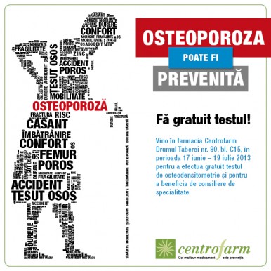 Testari gratuite pentru depistarea osteoporozei